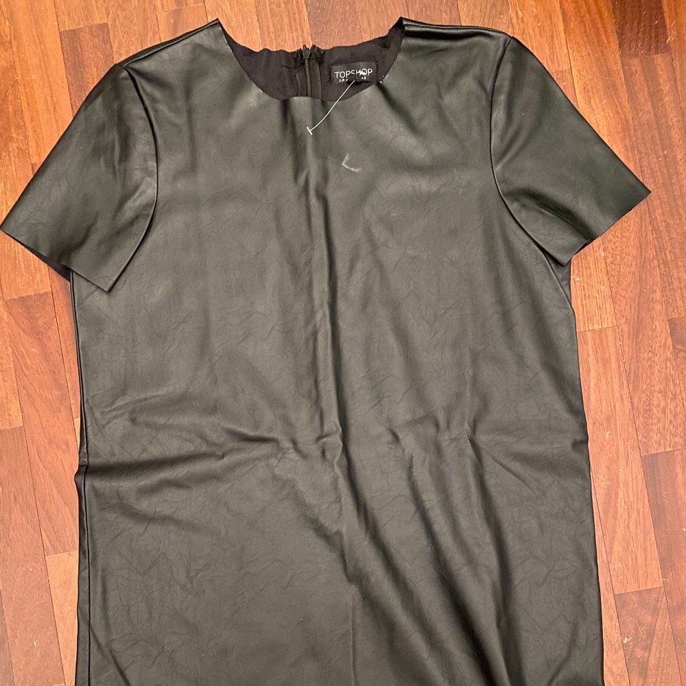 Top Shop Faux Leather Dress